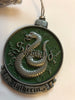 Universal Studios Harry Potter Slytherin Round Metal Holiday Ornament New w Tags