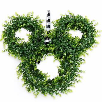 Disney Homestead Collection Mickey Icon Leafy Holiday Christmas Wreath New w Tag