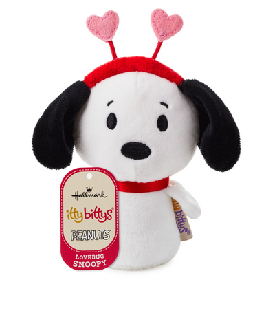 Hallmark Valentine Itty Bittys Peanuts Lovebug Snoopy Plush New with Tag