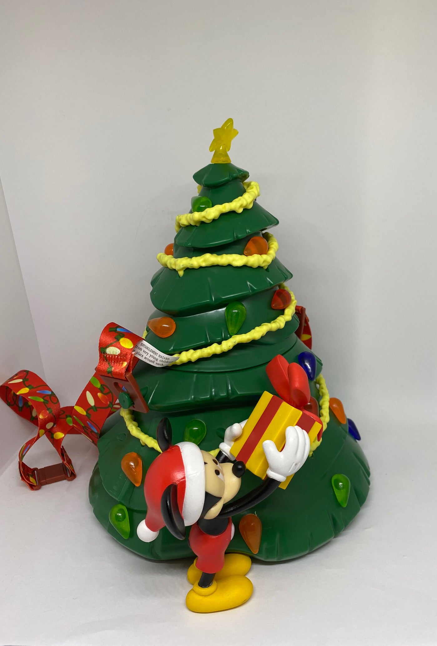 Disney Parks Holiday Mickey Christmas Tree Light Up Popcorn Bucket New