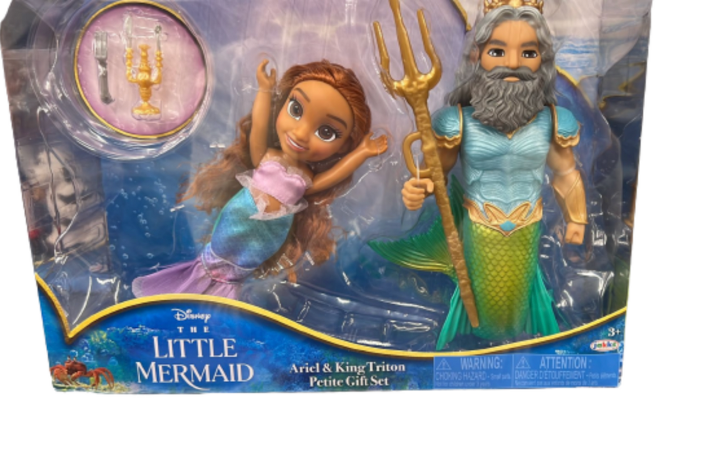 Disney The Little Mermaid Live Action Ariel & King Triton Petite Gift Set New