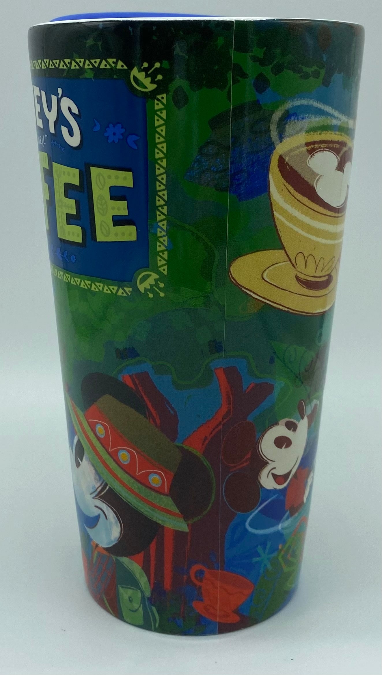 Disney Mickey's Really Swell Coffee Mickey and Minnie Ceramic Tumbler 11oz New