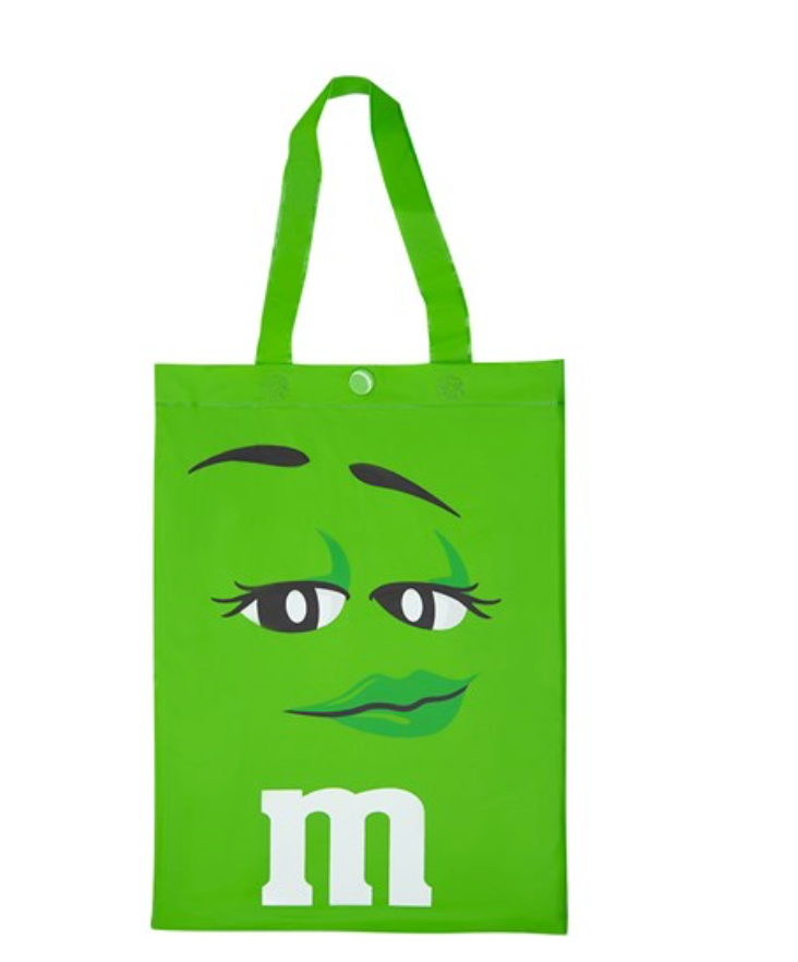 M&M's World Green Characters Poncho in Tote Bag One Size New with Tag