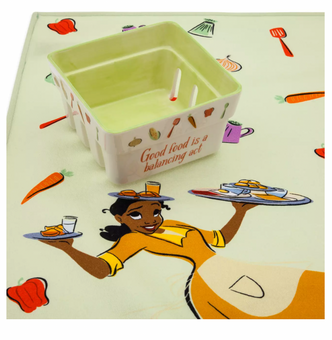 Disney EPCOT Food & Wine Festival 2022 Tiana Ceramic Basket and Towel Set New