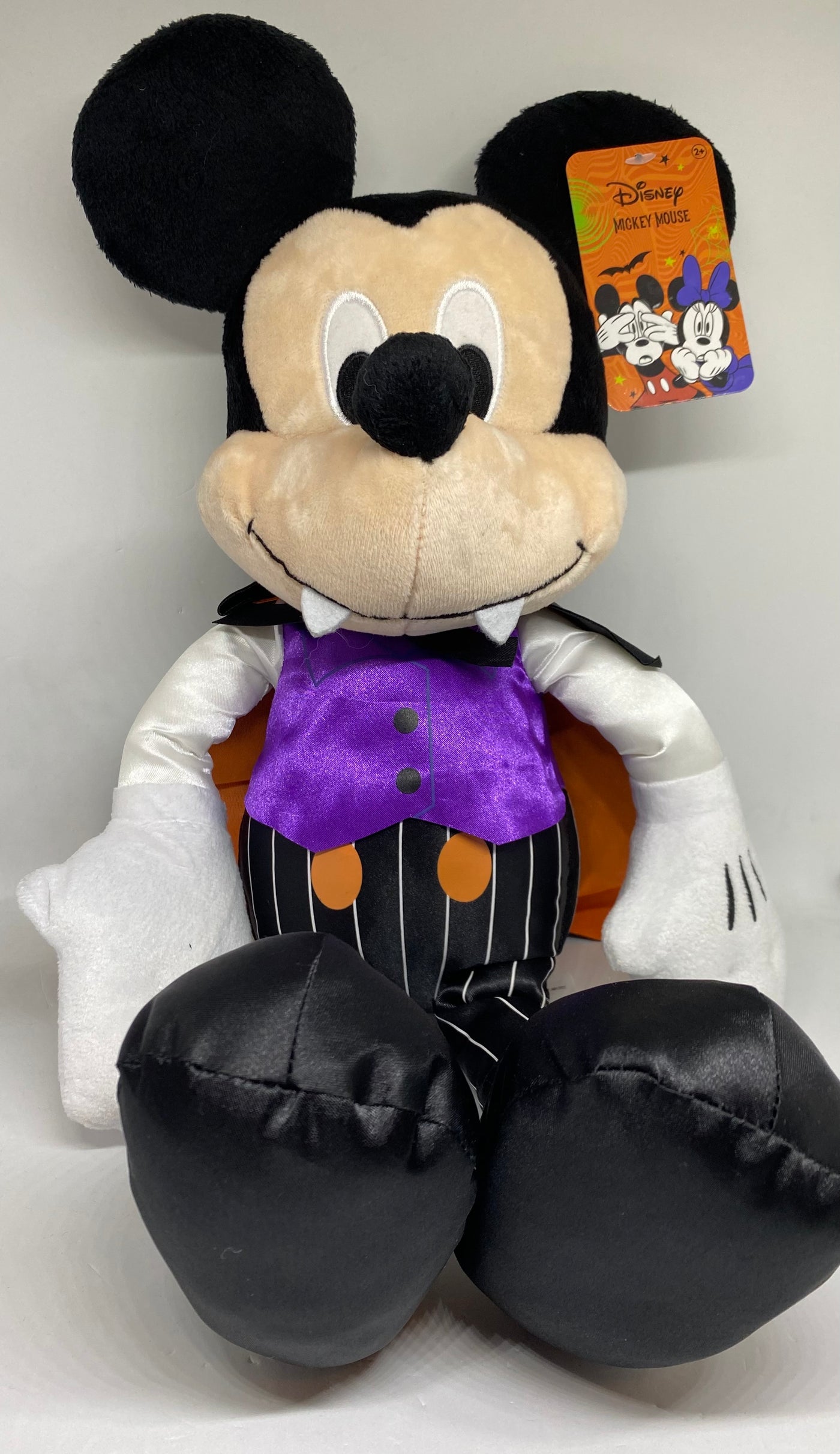 Disney Halloween Mickey Vampire Dracula Medium Plush New with Tag