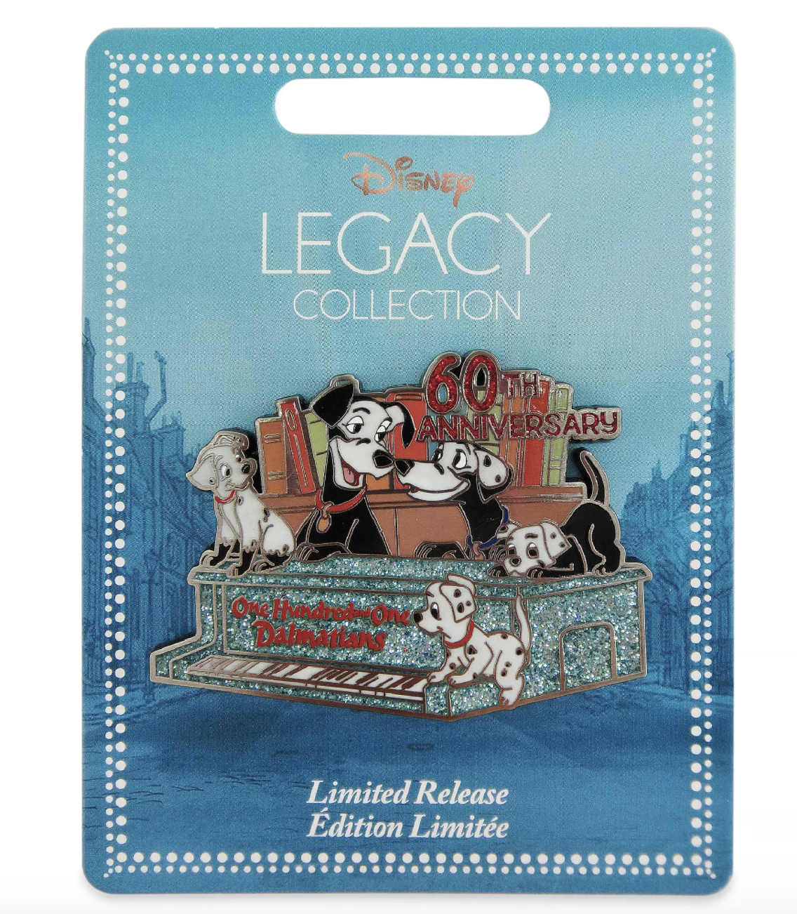 Disney 101 Dalmatians 60th Anniversary Pin Limited Release New with Card