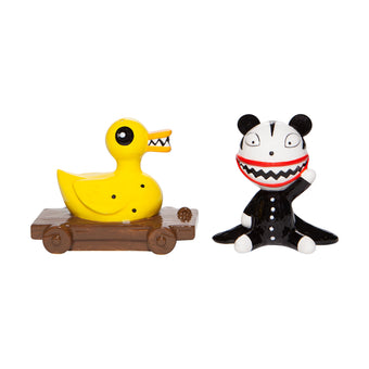 Department 56 Disney Scary Teddy and Duck Salt and Pepper Shaker New with Box