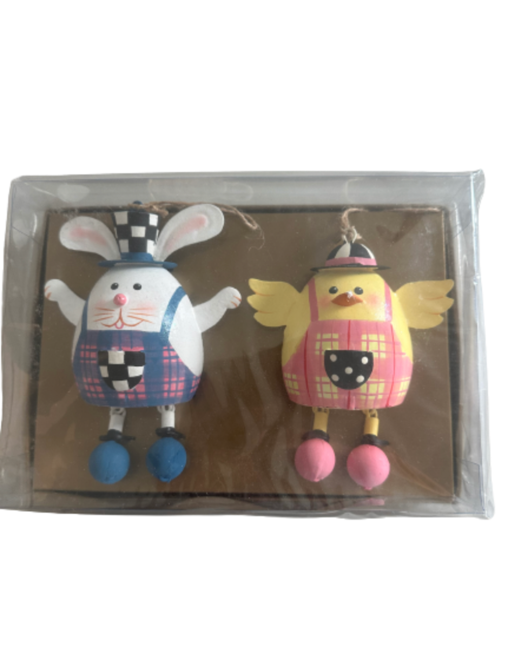 MacKenzie-Childs Easter Duo Ornaments Set of 2 Bunny and Chick New with Box