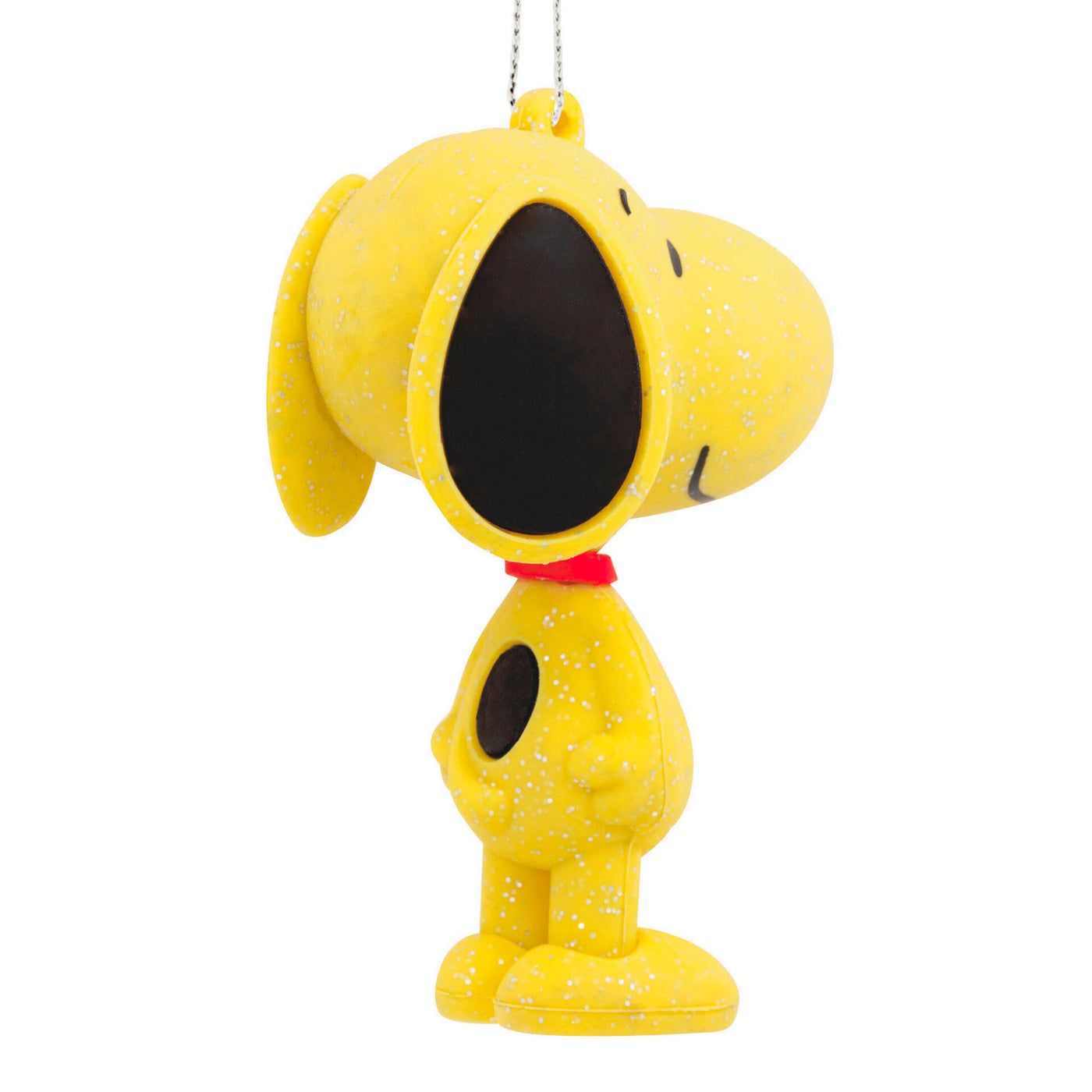 Hallmark Peanuts Snoopy Yellow Glitter Ornament New With Tag