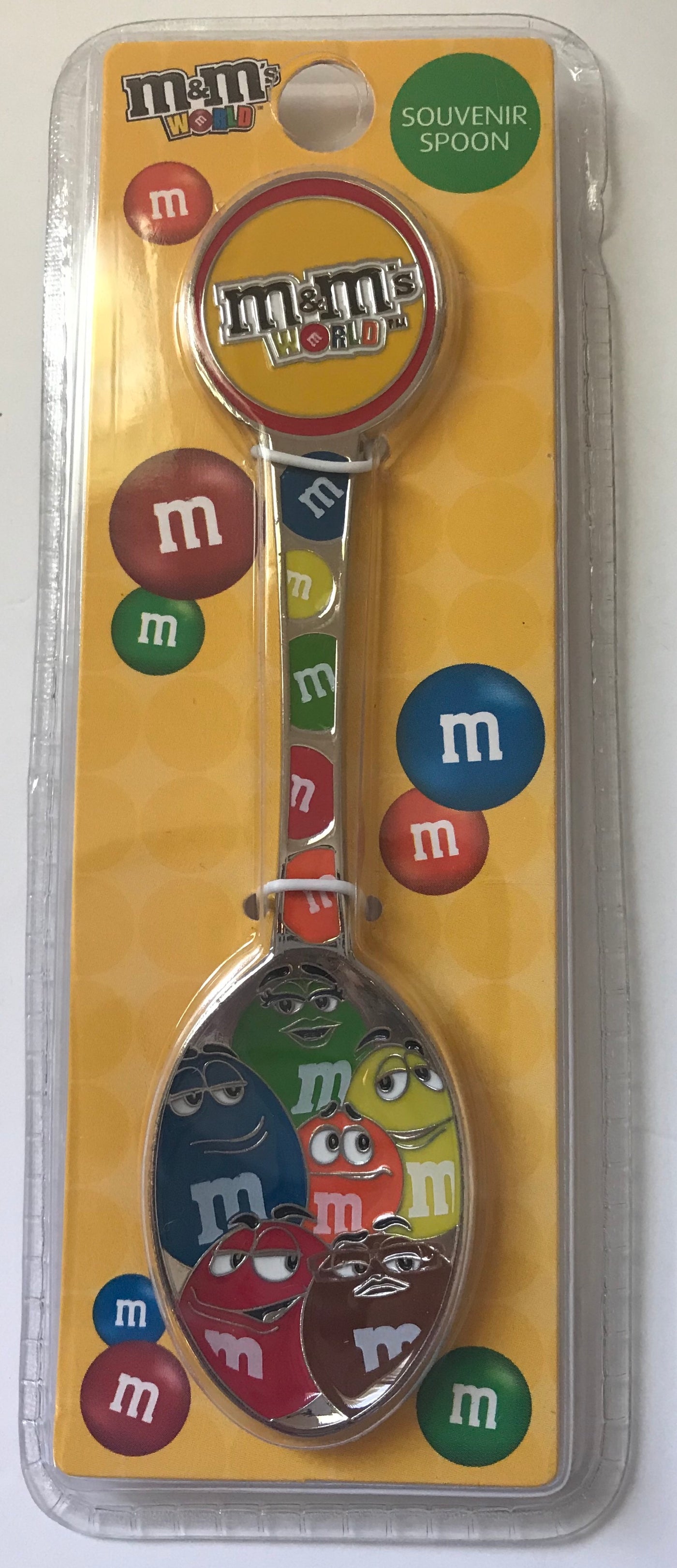 M&M's World Souvenir Spoon Red Orange Brown Green Blue Yellow Characters New