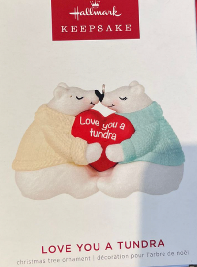 Hallmark 2022 Love You a Tundra Polar Bear Couple Christmas Ornament New W Box