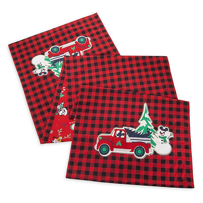 Disney Yuletide Farmhouse Mickey Friends Holiday Reversible Table Runner New