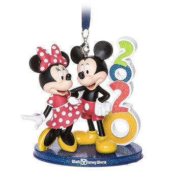 Disney Parks WDW 2020 Mickey Minnie Figural Christmas Ornament New with Tag