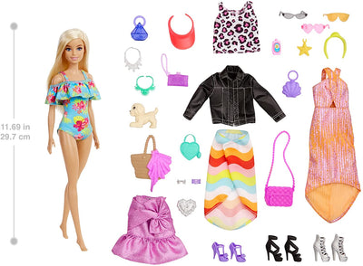 Mattel Barbie 2021 Advent Calendar Set Doll Toy Dress New