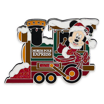 Disney Parks Santa Mickey Mouse Train Locomotive Pin New with Card