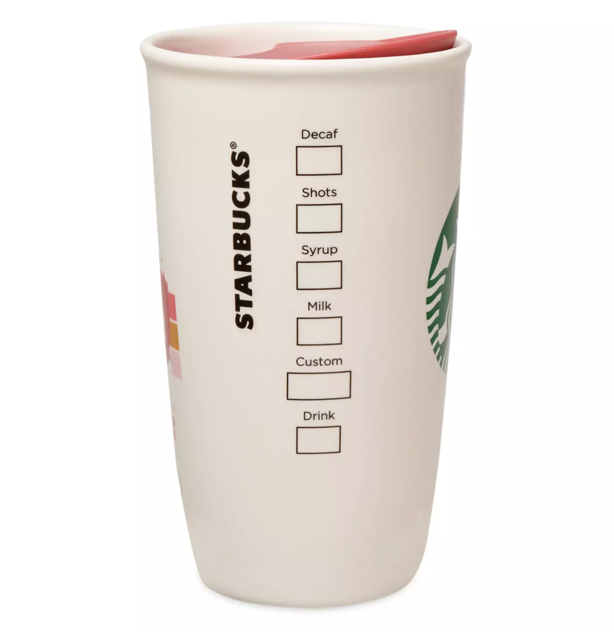 Disney Parks Disneyland Starbucks Ceramic Travel Tumbler New