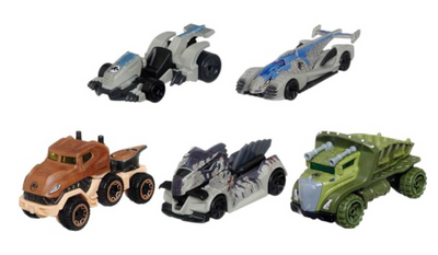 Jurassic World Hot Wheels Character Cars 5-Pack Toy Vehicles New With Box