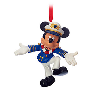 Disney Parks Cruise Line Mickey Captain Dancing Christmas Ornament New with Tag