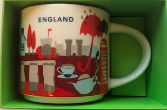 Starbucks You Are Here Collection England Ceramic Coffee Mug New Box Not Perfect