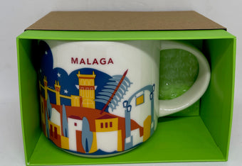 Starbucks You Are Here Collection Malaga Spain Ceramic Coffee Mug New Box