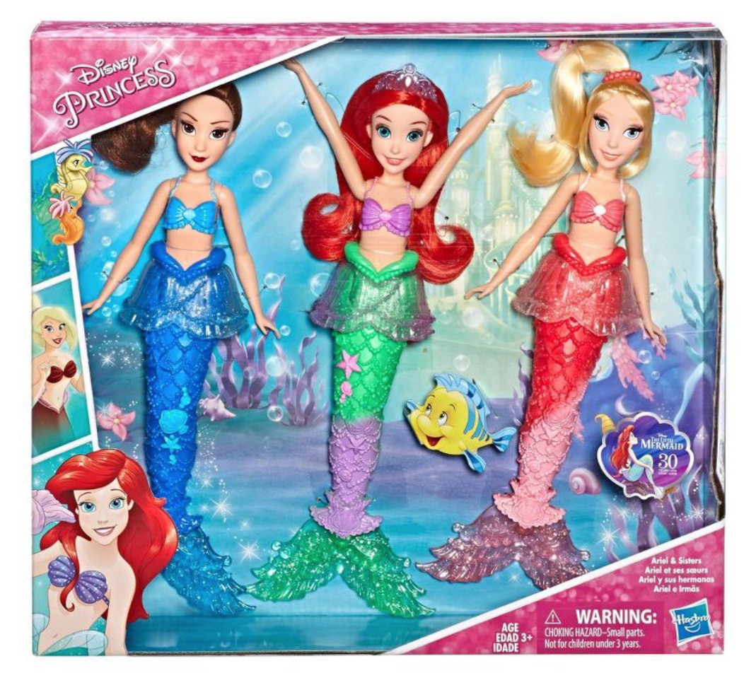 Disney Princess Ariel and Sisters Fashion Dolls 3pk Mermaid Dolls New with Box