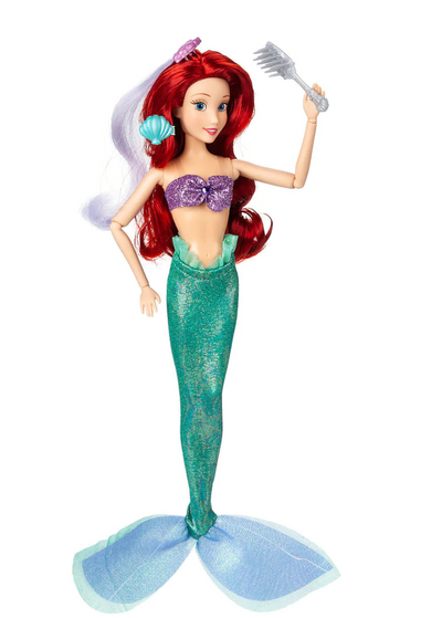 Disney Store The Little Mermaid Ariel Hair Play Doll New with Box