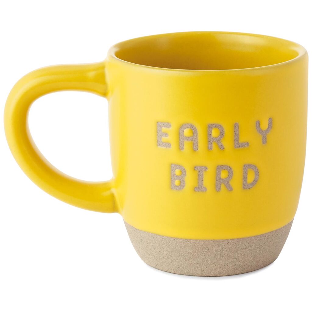 Hallmark Peanuts Woodstock Early Bird 12 oz Coffee Ceramic Mug New