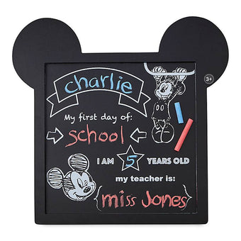 Disney Mickey Mouse Chalkboard Sign and 2 Chalks New