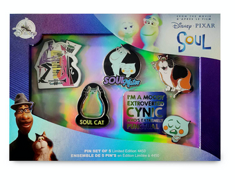 Disney Soul Joe and Mr. Mittens and 22 Limited Edition Pin Set New with Box