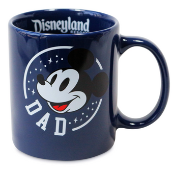 Disney Parks Disneyland Mickey Dad Blue Ceramic Coffee Mug New