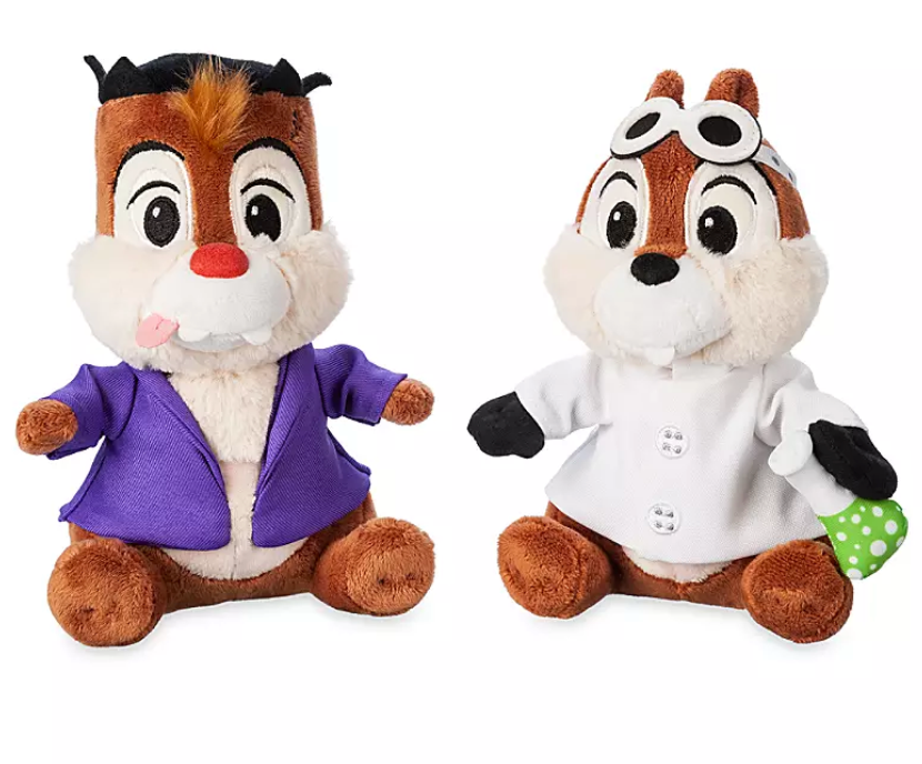 Disney Parks Happy Halloween Chip 'n Dale Frankenstein Plush Set New with Tags