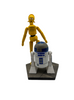 Disney Parks Star Wars Galaxy's Edge Wooden R2-D2 C3-PO Bendable Toy Figurine