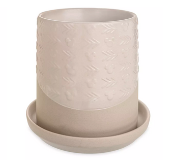 Disney Parks Mickey Icon Plant Pot and Saucer Set New with Tag