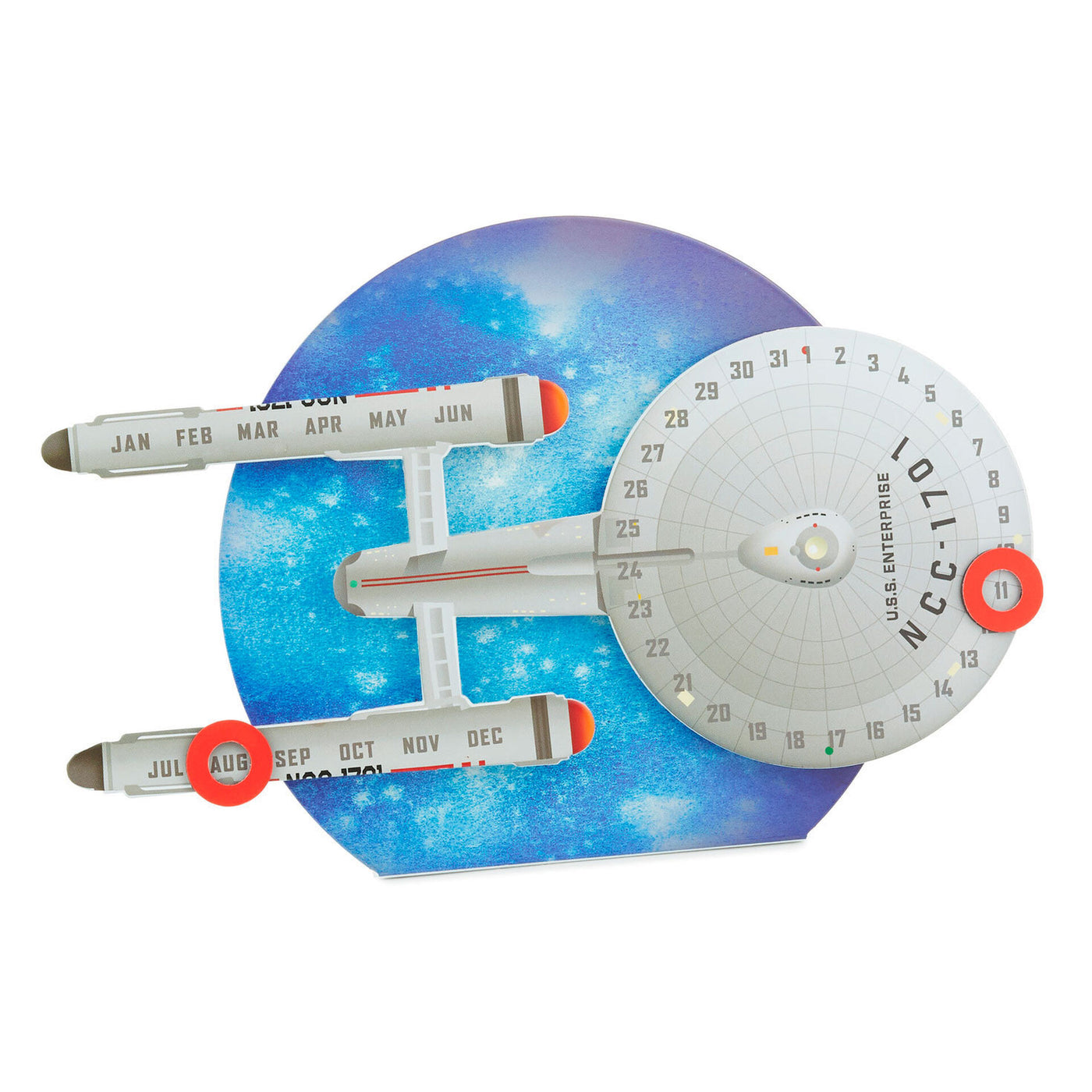 Hallmark Star Trek U.S.S. Enterprise Magnetic Perpetual Calendar New With Tag