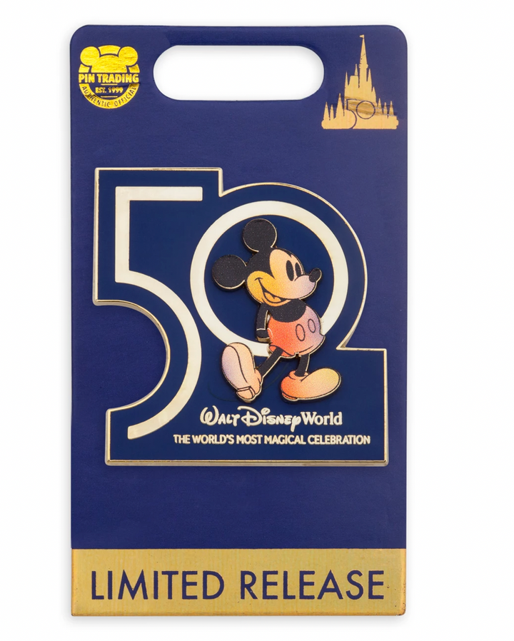 Disney Walt Disney World 50th Anniversary Mickey Limited Pin New