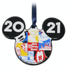 Disney Parks WDW 2021 Mickey Disc Ceramic Christmas Ornament New with Tag