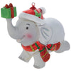 Robert Stanley Festive Elephant Glass Christmas Ornament New with Tag