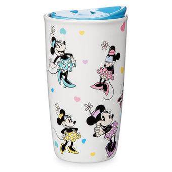 Disney Parks Minnie Mouse Ceramic Tumbler with Lid New