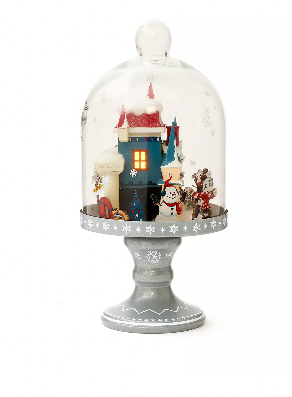 Disney Walt's Holiday Lodge Mickey Friends Holiday Christmas Light Up Dome New