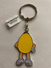M&M's World Yellow Character Enamel Keychain New with Tag