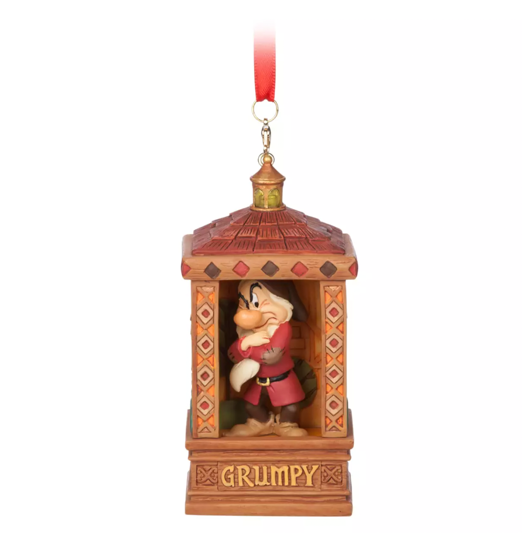 Disney Sketchbook Seven Dwarfs Grumpy Light-Up Christmas Ornament New with Tag