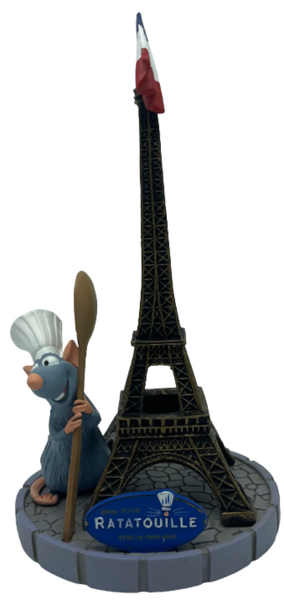 Disney Parks Epcot Paris Remy Ratatouille With Tower Eiffel with Flag Figurine