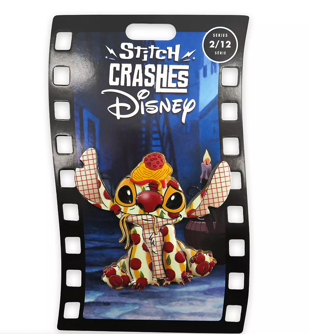 Disney Stitch Crashes Lady and the Tramp Pin Limited New with Card