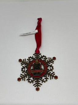 Universal Studios Harry Potter Hogwarts Express Train Snowflake Metal Ornament