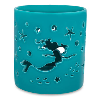 Disney Parks Nautical Little Mermaid Ariel Art Nouveau Glass Candle Holder New