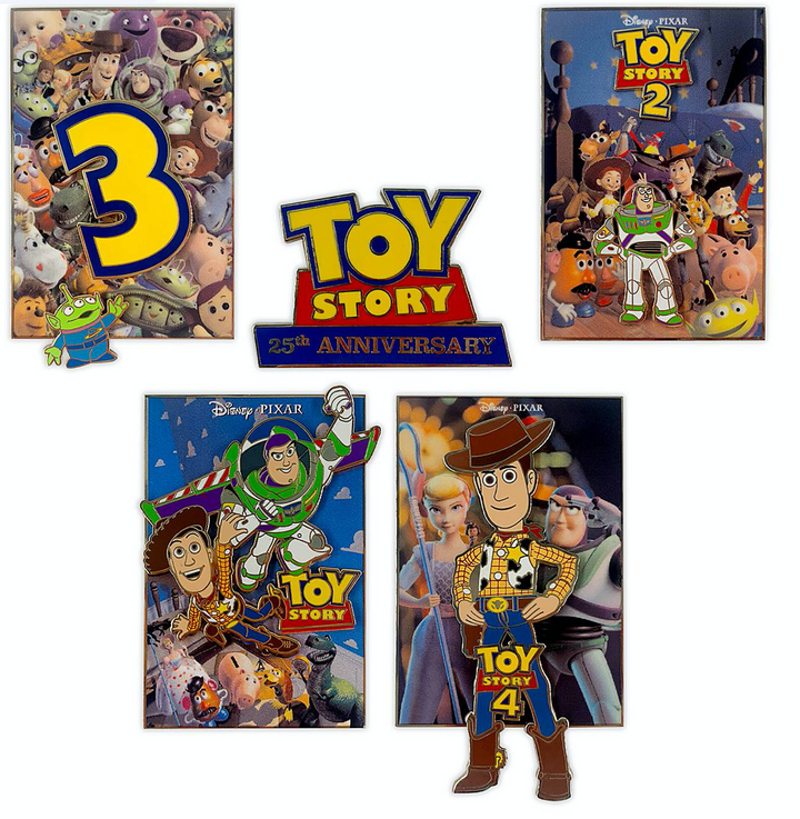 Disney Store Toy Story 25th Anniversary Pin Set Limited Edition
