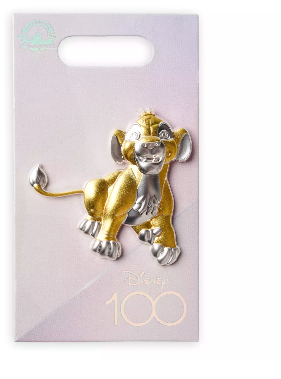 Disney 100 Years of Wonder Celebration The Lion King Simba 3D Pin New with Card