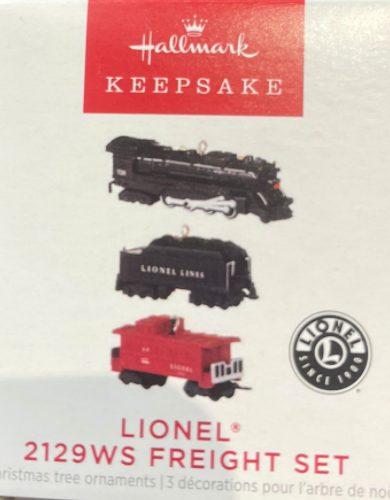 Hallmark 2022 Mini Lionel 2129WS Freight Set Christmas Ornament New With Box