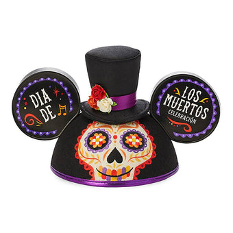 Disney Parks Halloween Dia De Los Muertos Mickey Mouse Ear Hat for Adults New