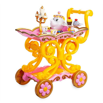 Disney Store Beauty and the Beast Be Our Guest Singing Tea Cart Play Set New